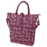 Whimsy Chickens Pattern Buckle Top Tote Bag