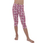 Whimsy Chickens Pattern Kids  Lightweight Velour Capri Leggings 