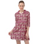 Whimsy Chickens Pattern Mini Skater Shirt Dress