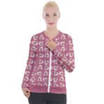 Whimsy Chickens Pattern Casual Zip Up Jacket