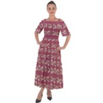 Whimsy Chickens Pattern Shoulder Straps Boho Maxi Dress 