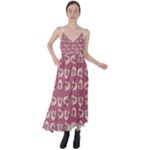 Whimsy Chickens Pattern Tie Back Maxi Dress