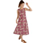 Whimsy Chickens Pattern Summer Maxi Dress