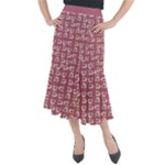 Whimsy Chickens Pattern Midi Mermaid Skirt