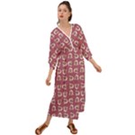 Whimsy Chickens Pattern Grecian Style  Maxi Dress