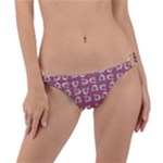 Whimsy Chickens Pattern Ring Detail Bikini Bottoms