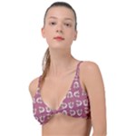 Whimsy Chickens Pattern Knot Up Bikini Top