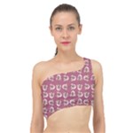 Whimsy Chickens Pattern Spliced Up Bikini Top 