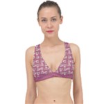 Whimsy Chickens Pattern Classic Banded Bikini Top