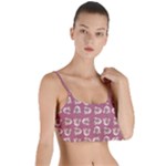 Whimsy Chickens Pattern Layered Top Bikini Top 