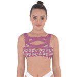 Whimsy Chickens Pattern Bandaged Up Bikini Top