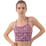 Whimsy Chickens Pattern Mini Tank Bikini Top