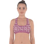 Whimsy Chickens Pattern Cross Back Hipster Bikini Top 