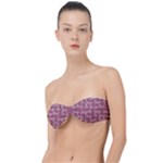 Whimsy Chickens Pattern Classic Bandeau Bikini Top 