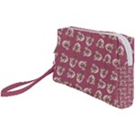 Whimsy Chickens Pattern Wristlet Pouch Bag (Small)