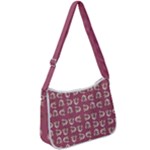 Whimsy Chickens Pattern Zip Up Shoulder Bag