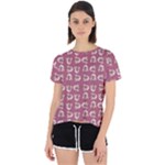 Whimsy Chickens Pattern Open Back Sport T-Shirt