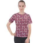 Whimsy Chickens Pattern Women s Sport Raglan T-Shirt