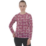 Whimsy Chickens Pattern Women s Long Sleeve Raglan T-Shirt