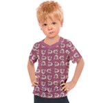 Whimsy Chickens Pattern Kids  Sports T-Shirt