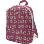 Whimsy Chickens Pattern Zip Up Backpack