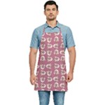 Whimsy Chickens Pattern Kitchen Apron