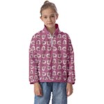 Whimsy Chickens Pattern Kids  Half Zip Hoodie