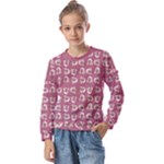 Whimsy Chickens Pattern Kids  Long Sleeve T-Shirt with Frill 