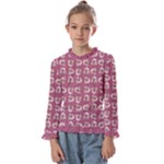 Whimsy Chickens Pattern Kids  Frill Detail T-Shirt