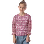 Whimsy Chickens Pattern Kids  Cuff Sleeve Top