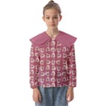 Whimsy Chickens Pattern Kids  Peter Pan Collar Blouse