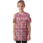 Whimsy Chickens Pattern Fold Over Open Sleeve Top