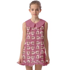 Kids  Pilgrim Collar Ruffle Hem Dress 