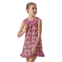 Kids  Pilgrim Collar Ruffle Hem Dress 