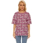 Whimsy Chickens Pattern Oversized Basic T-Shirt