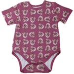 Whimsy Chickens Pattern Baby Short Sleeve Bodysuit