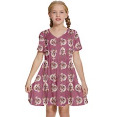 Kids  Short Sleeve Tiered Mini Dress 