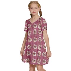 Kids  Short Sleeve Tiered Mini Dress 