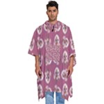 Whimsy Chickens Pattern Men s Hooded Rain Ponchos