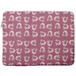 Whimsy Chickens Pattern 17  Vertical Laptop Sleeve Case With Pocket