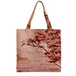 Pastel Nature , Art, Blue, Cute, Zipper Grocery Tote Bag