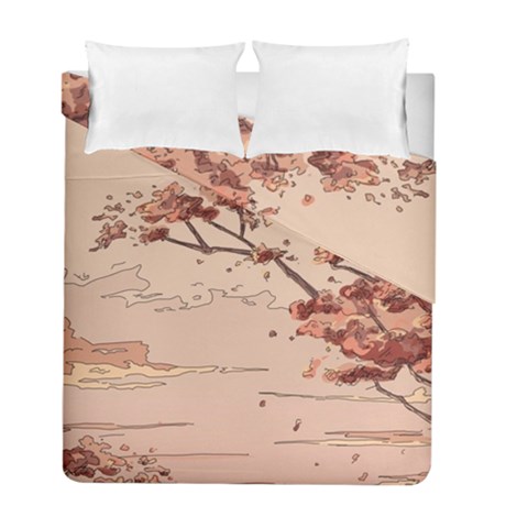 Pastel Nature , Art, Blue, Cute, Duvet Cover Double Side (Full/ Double Size) from ArtsNow.com