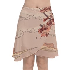 Chiffon Wrap Front Skirt 