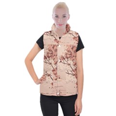 Pastel Nature , Art, Blue, Cute, Women s Button Up Vest from ArtsNow.com