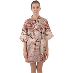 Half Sleeve Satin Kimono  