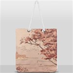 Pastel Nature , Art, Blue, Cute, Full Print Rope Handle Tote (Large)