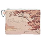 Pastel Nature , Art, Blue, Cute, Canvas Cosmetic Bag (XL)