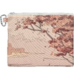 Pastel Nature , Art, Blue, Cute, Canvas Cosmetic Bag (XXXL)