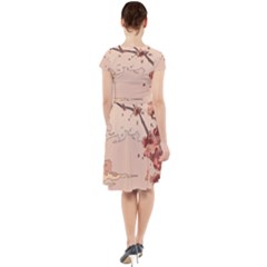 Cap Sleeve Midi Dress With Pockets 