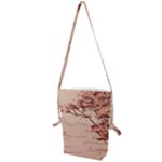 Pastel Nature , Art, Blue, Cute, Folding Shoulder Bag